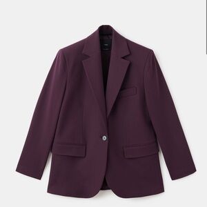 Mango plum wool blazer